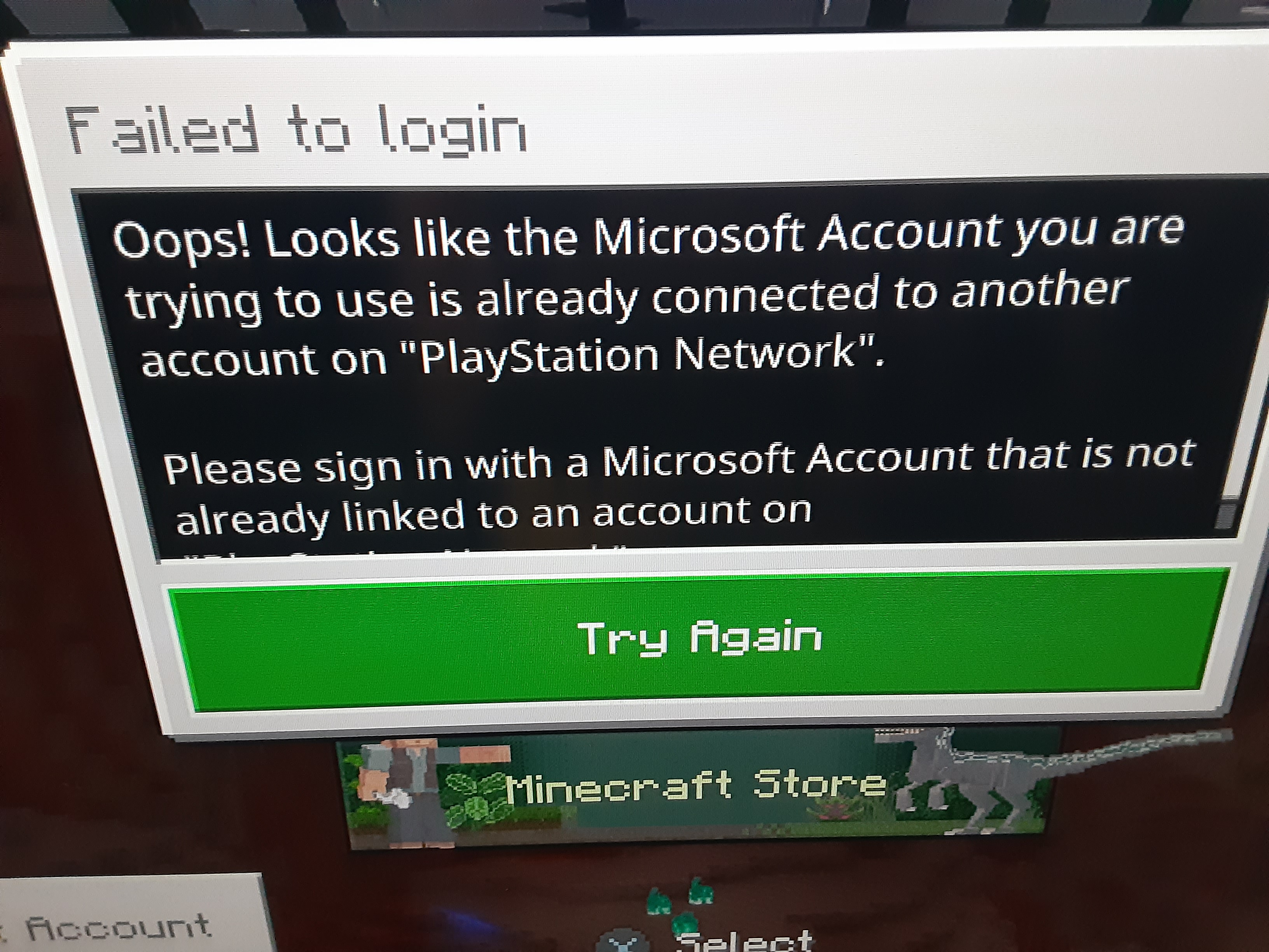 How do I find which microsoft account is linked to Playstation network for Minecraft? [​IMG]