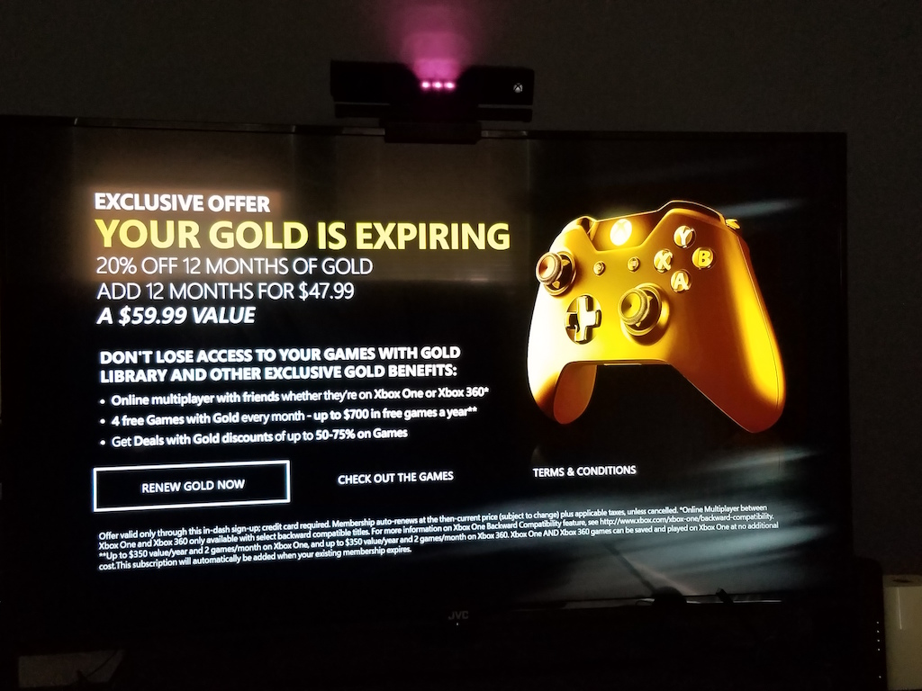 Microsoft not honoring 20% off Live Gold for 12 months [​IMG]