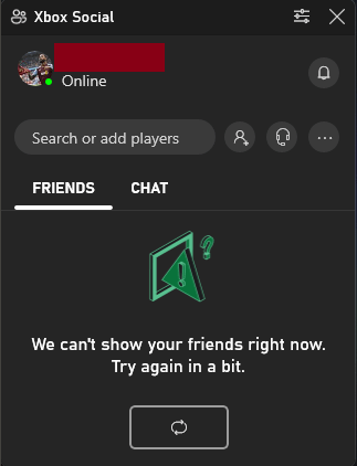 Hello, I have had this issue for a few months. I am unable to view my friends on the game... [​IMG]