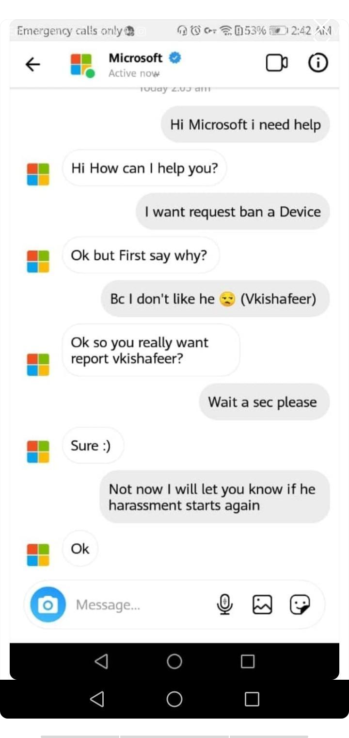 respected  microsoft and friends here is the proof that (MilitaryLotus30) used to threaten... [​IMG]