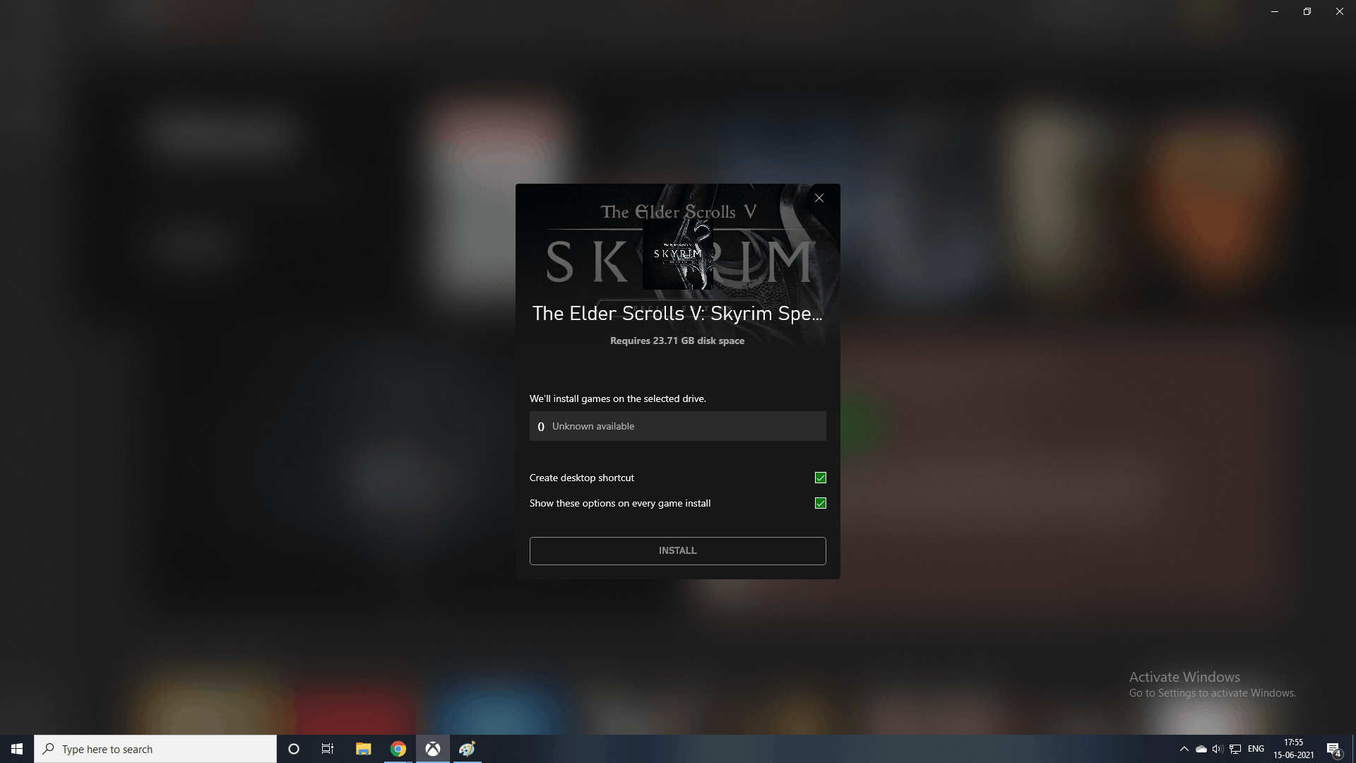 cant select drive to install in xbox pc app [​IMG]