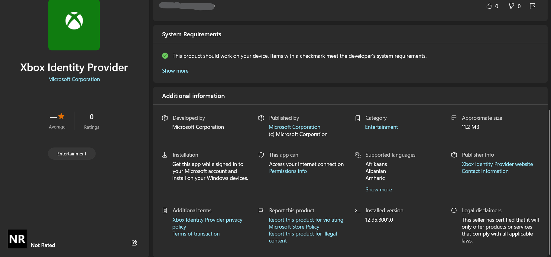 Can't Download Xbox Identity Provider [​IMG]