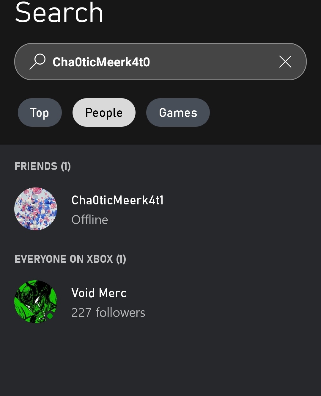 Xbox profile can only be found when people search my old gamertag instead of my current one [​IMG]