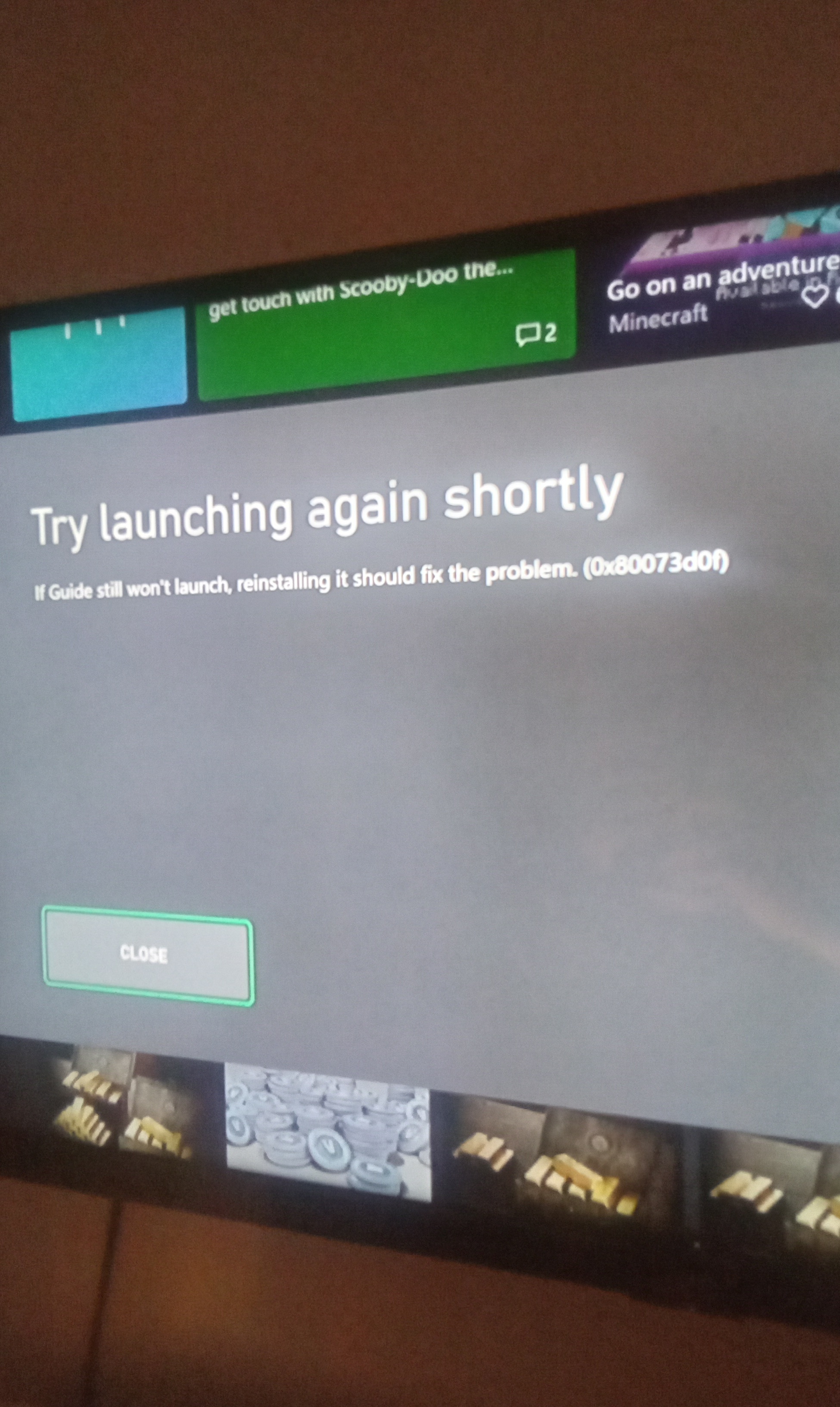 I get this Screen whenever I press the Xbox button to open the menu. Can anyone help me? [​IMG]