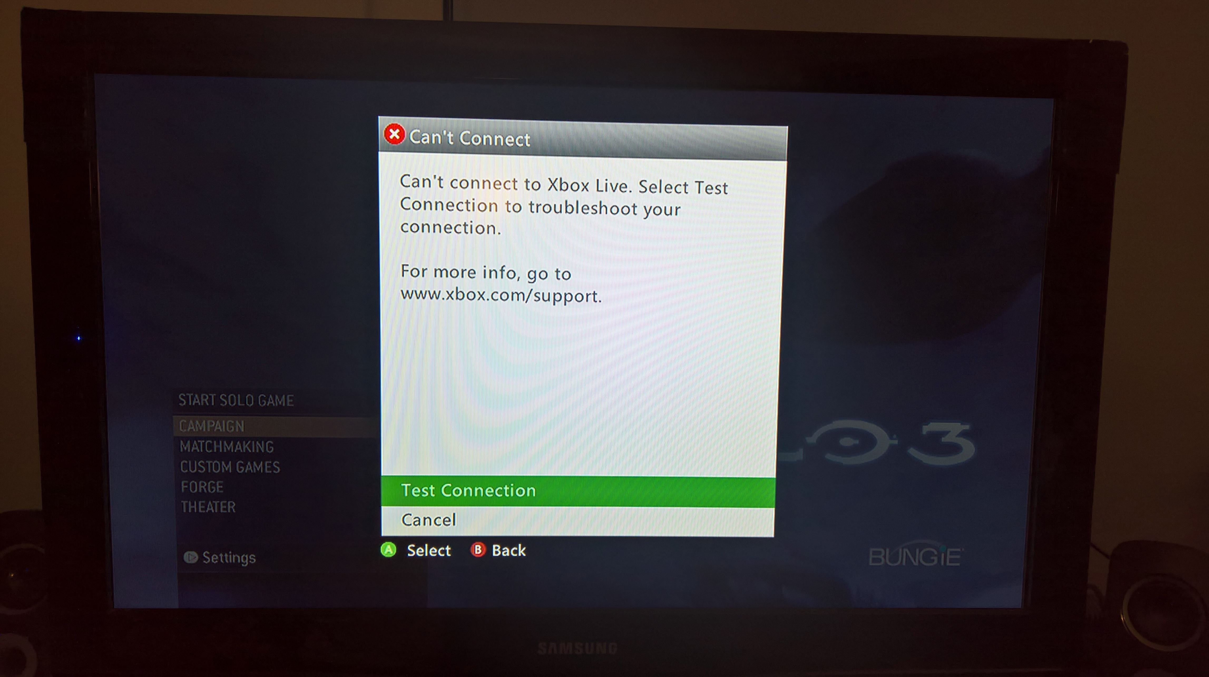 I can't connect to Xbox live. Therefore I can't download my profile [​IMG]