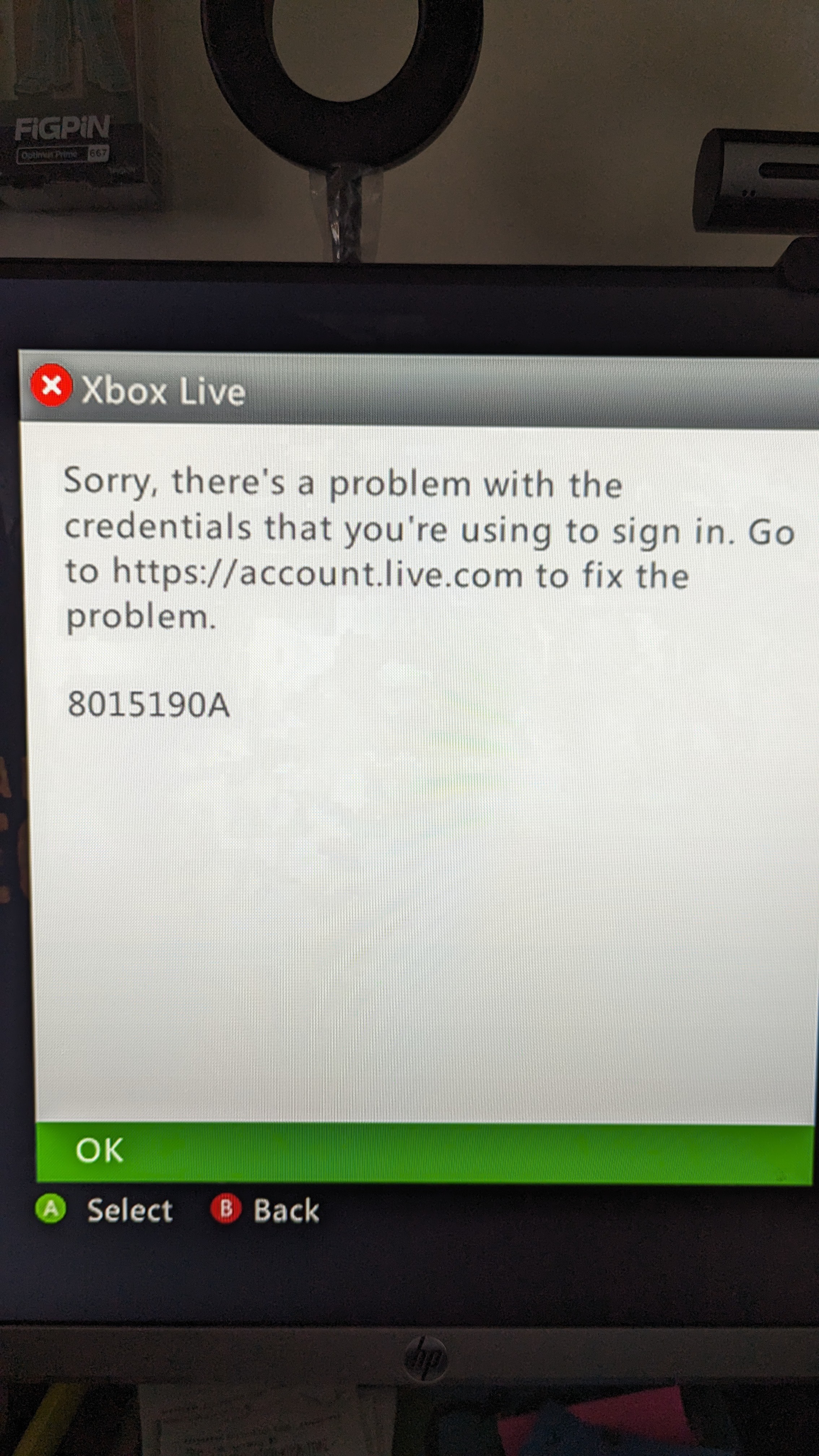 Can't download my Xbox 360 account to play backward compatible games. [​IMG]