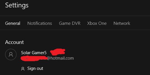 Can't sign out of Xbox app (Windows 10) [​IMG]