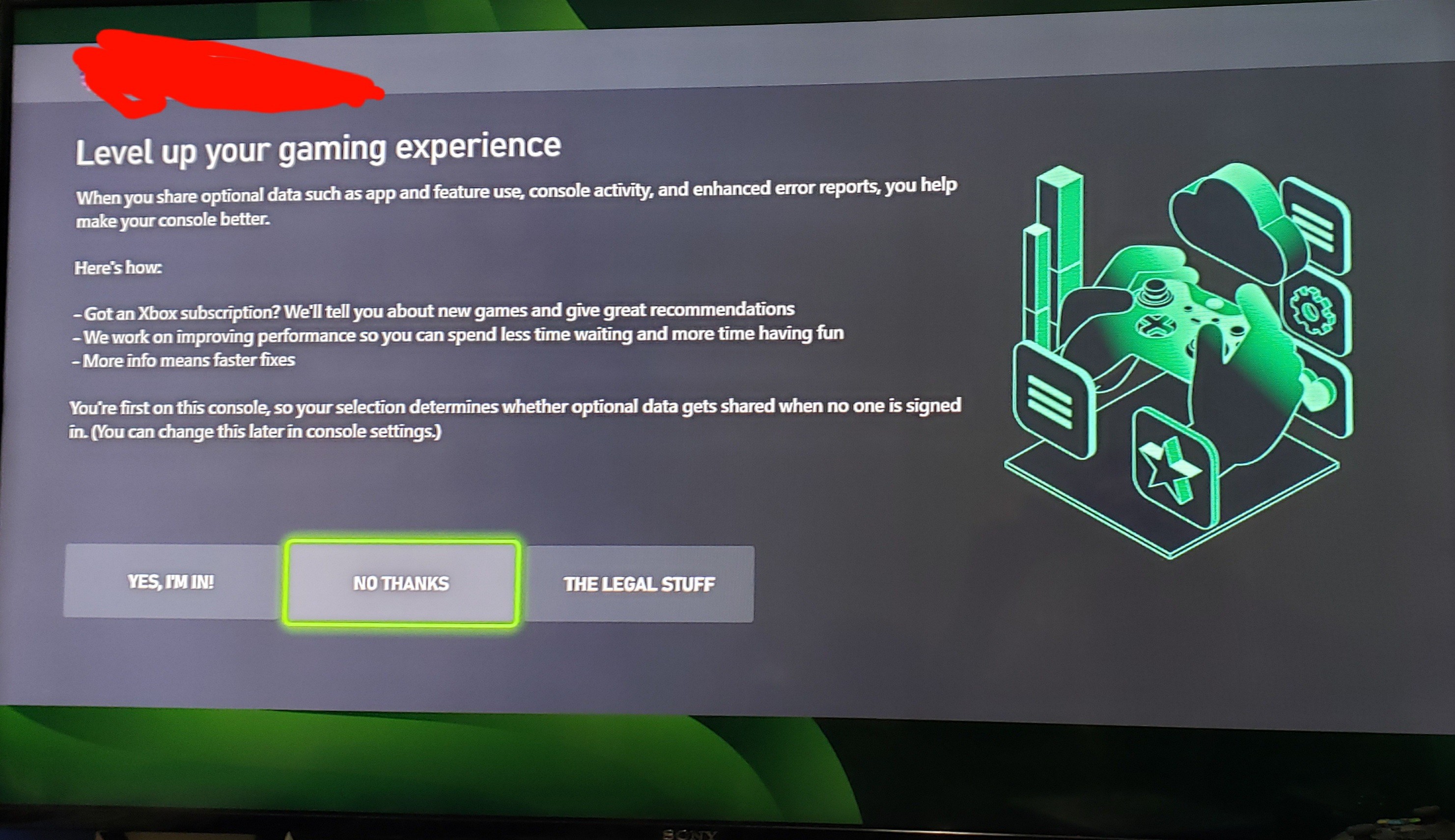 How do I get the "Level Up Your Gaming Experience" message to stop showing up every time I... [​IMG]