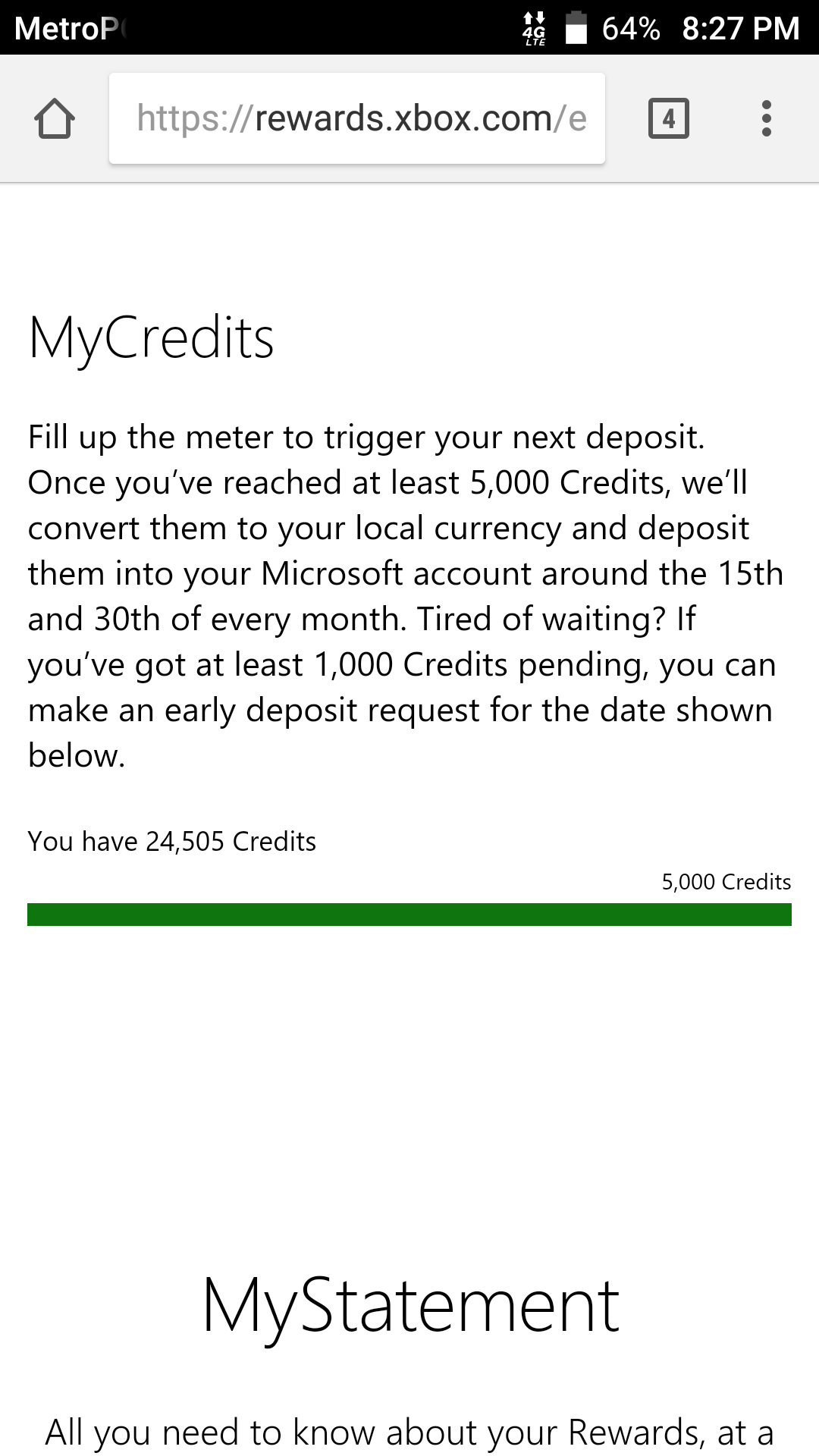 Xbox live rewards deposit hasn't happened in 2 months [​IMG]