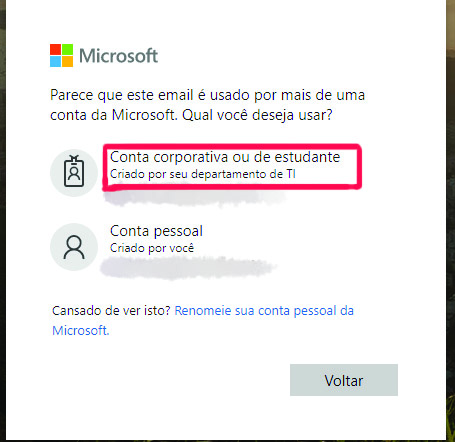 Suposto problema com conta Microsoft. [​IMG]