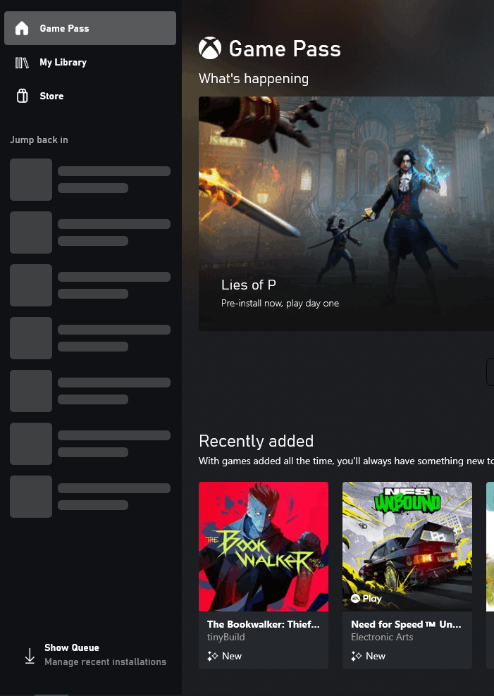 Installed games list keeps on loading, I can't access my installed games or install new ones. [​IMG]