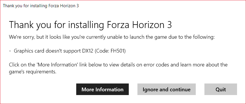 Forza Horizon 3 PC Windows 10 code FH501 [​IMG]