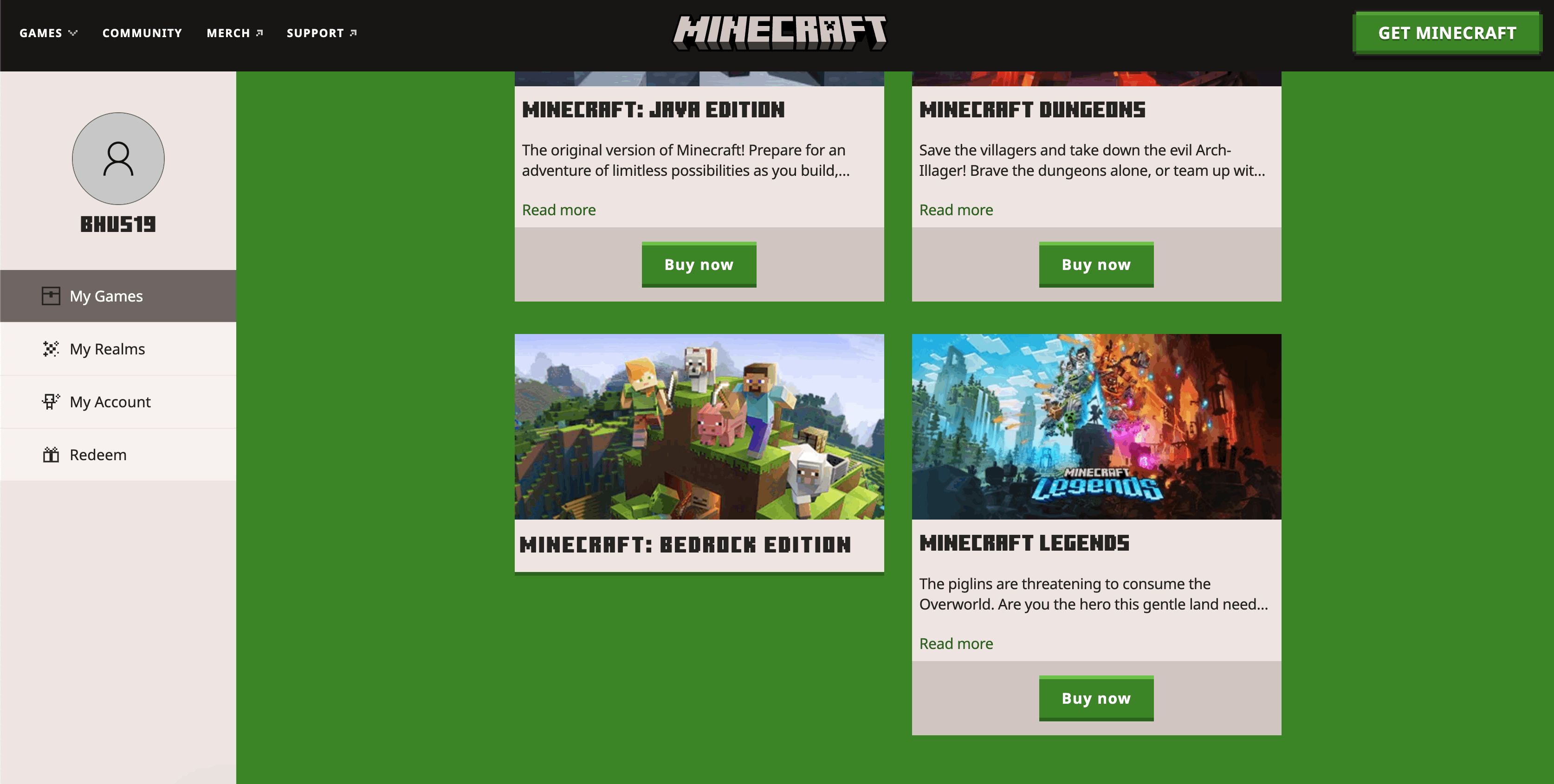 My Minecraft account was successfully migrated but I dont have access to any editions of... [​IMG]