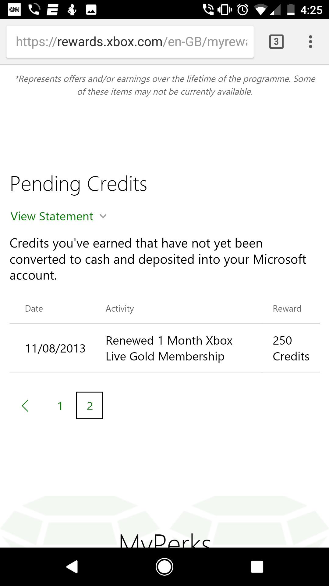 Pending Xbox live rewards [​IMG]