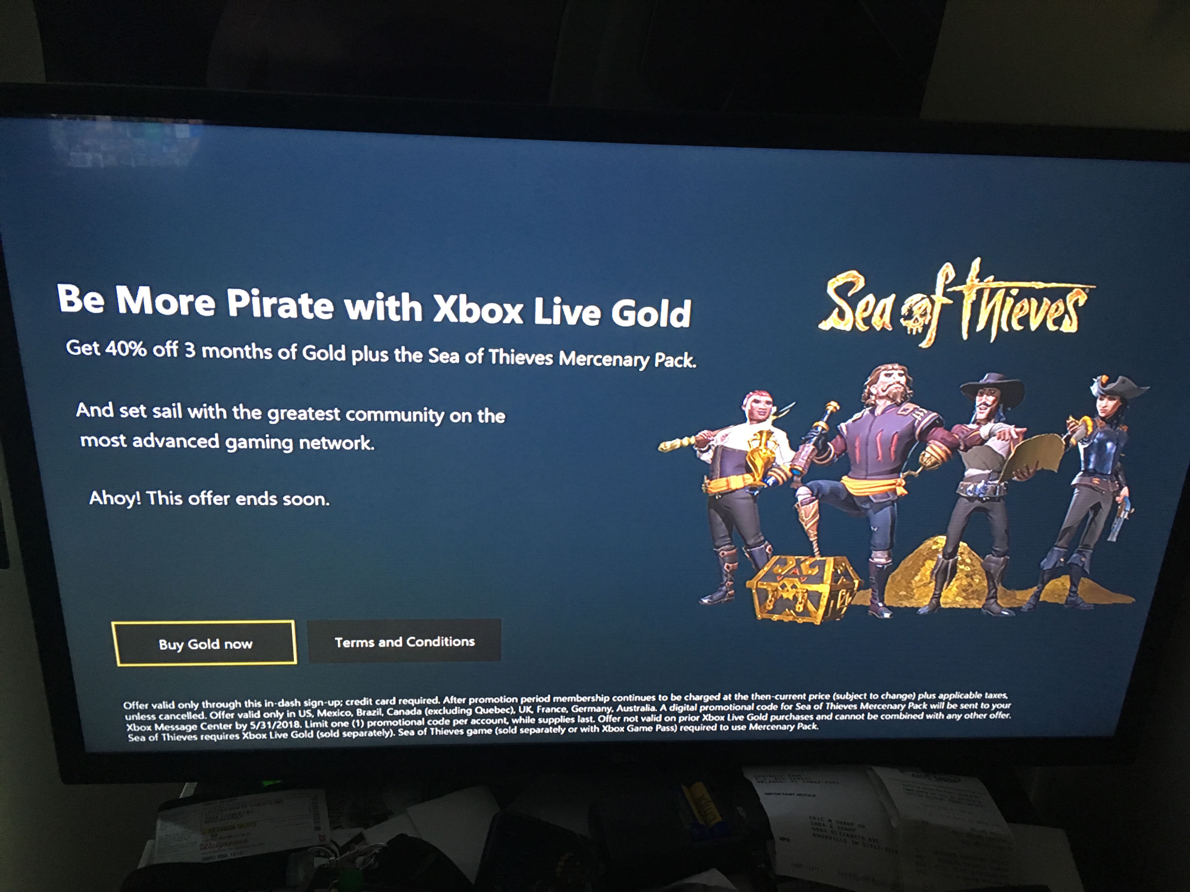 Mercenary Pack for Sea of Thieves still not here [​IMG]