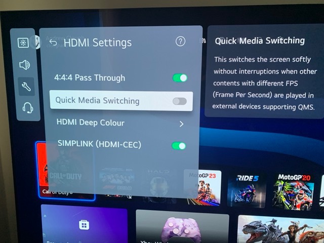 LG OLED C3 no signal error using Xbox Series X at 120hz [​IMG]