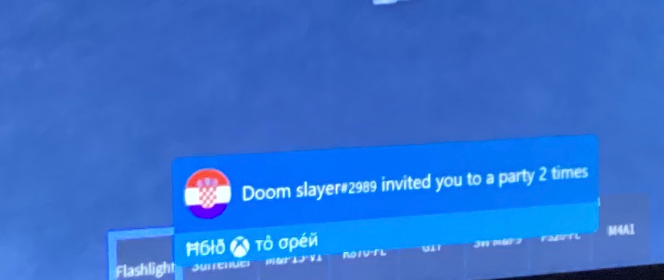 Some xbox menu text appears somewhat cryptic. [​IMG]