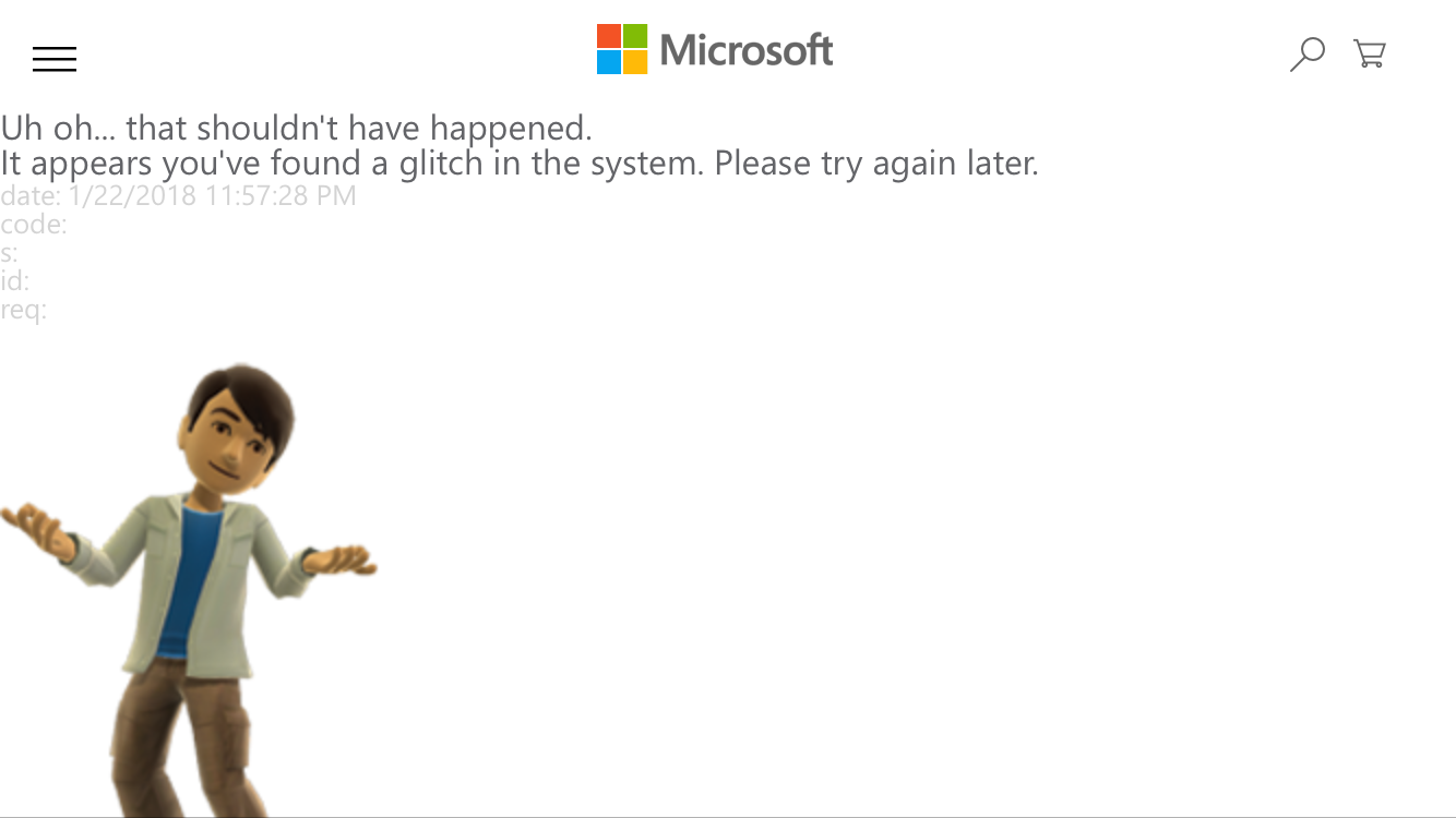 Getting error message "uh and that should not happen" when trying to purchase 360 ... [​IMG]