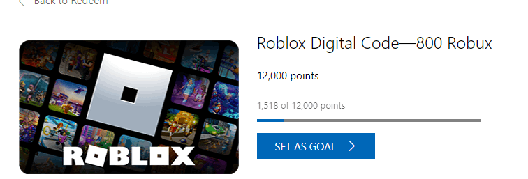 So I got 1,500 points, I was going to get 100 Robux, but for some reason I can't only get... [​IMG]