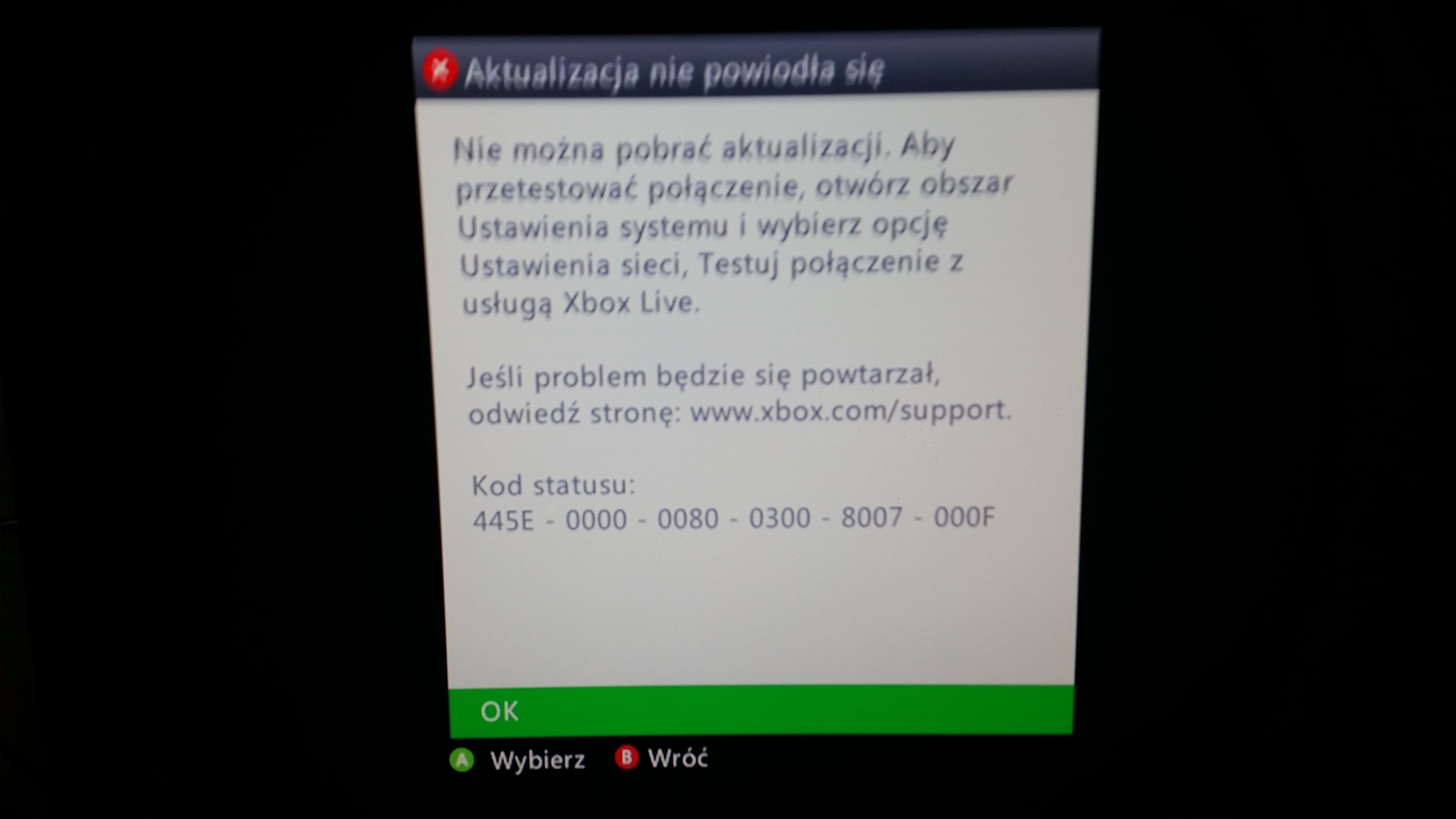 Cannot download xbox live update [​IMG]
