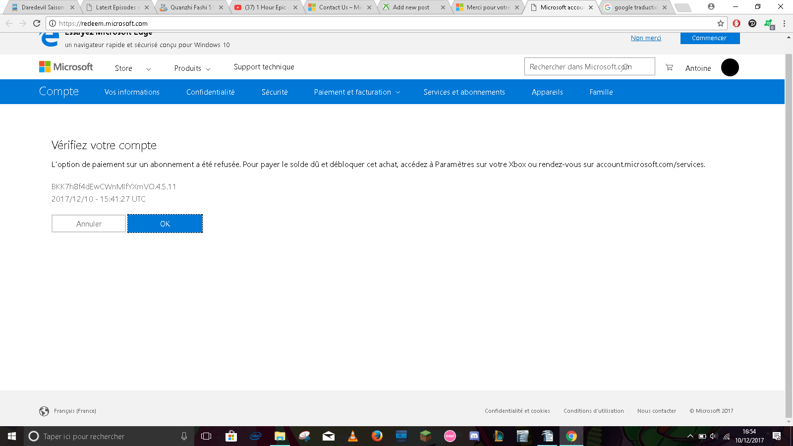 Can't use a password to 3 month of subscription or my money on the microsoft account [​IMG]