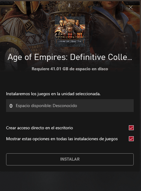 No me permite seleccionar la unidad de disco duro para descargar juegos [​IMG]