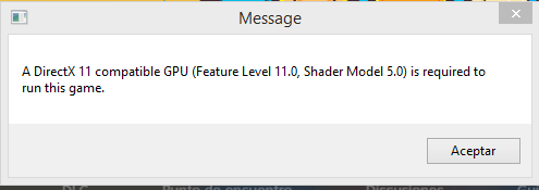 A directX 11 compatible GPU (Feature level 11.0, Shader model 5.0) is required to run this... [​IMG]