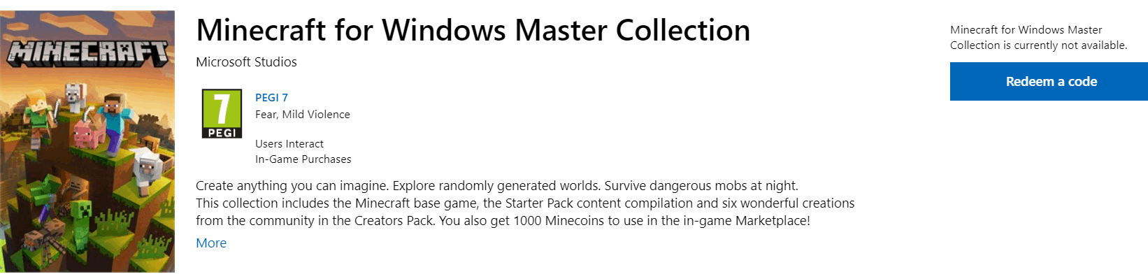 Minecraft for Windows Master Collection [​IMG]