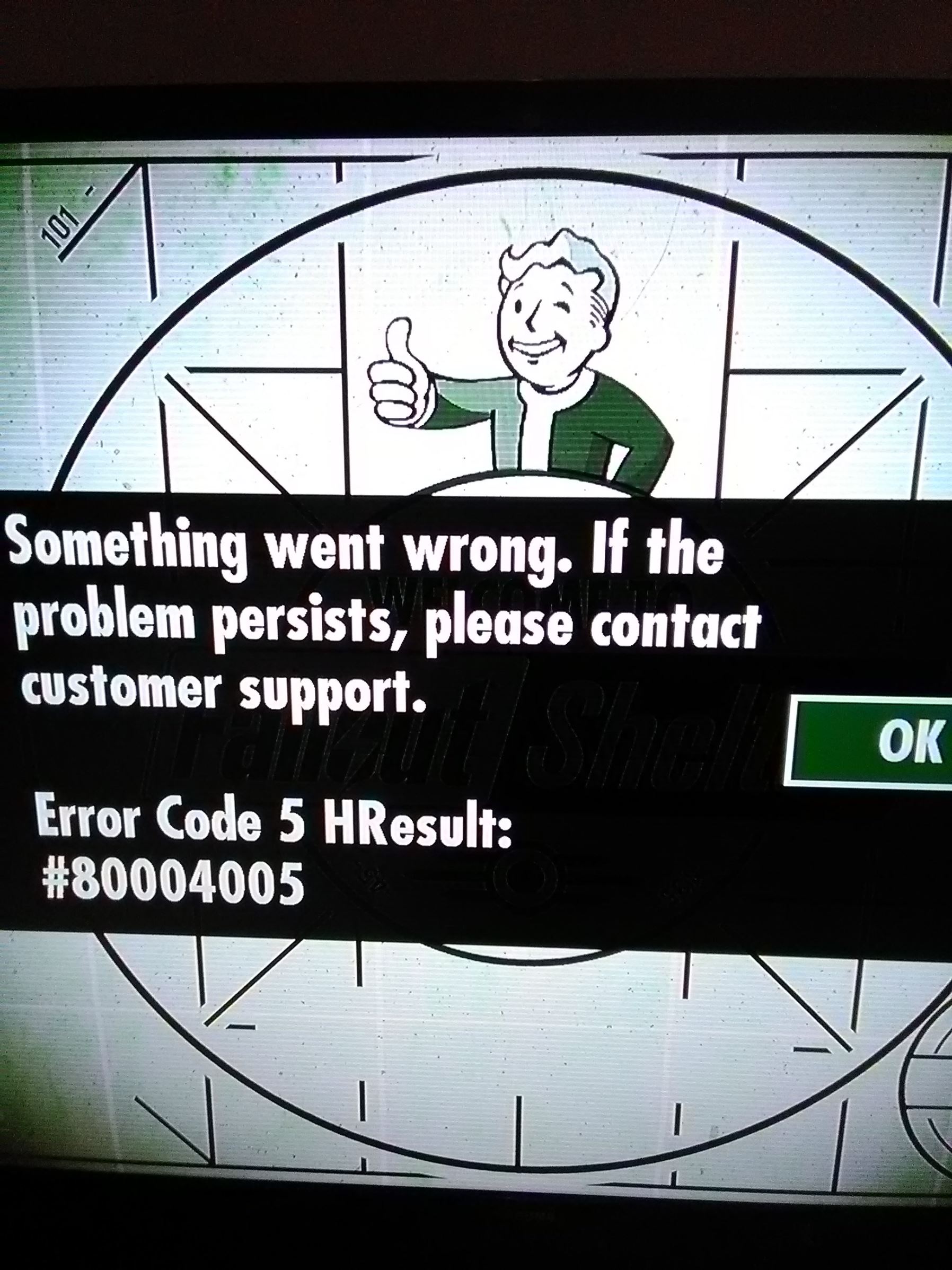 Fallout shelter error #80004005 [​IMG]