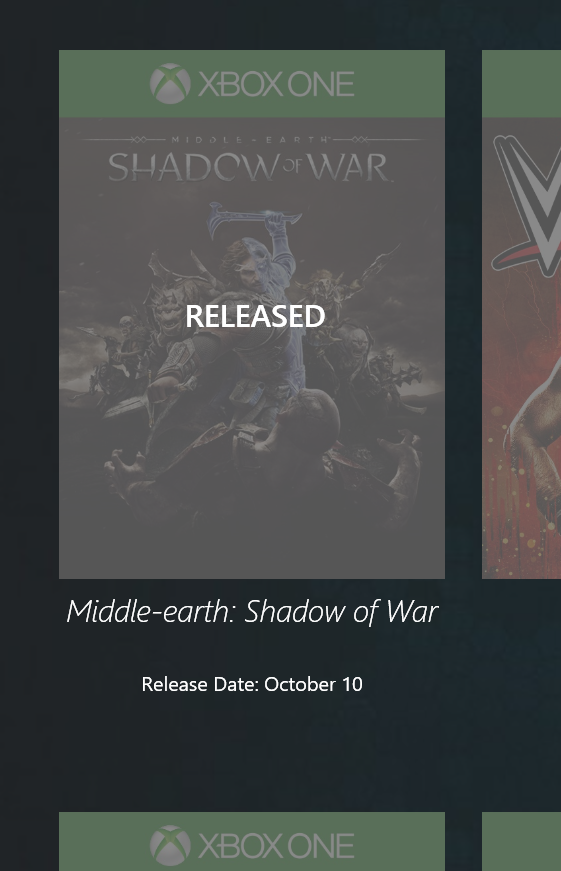 Pre-order for Shadow of War not counting towards reward [​IMG]