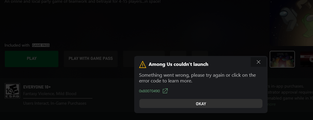 Game isn't letting me launch, and is also not showing up on my install [​IMG]