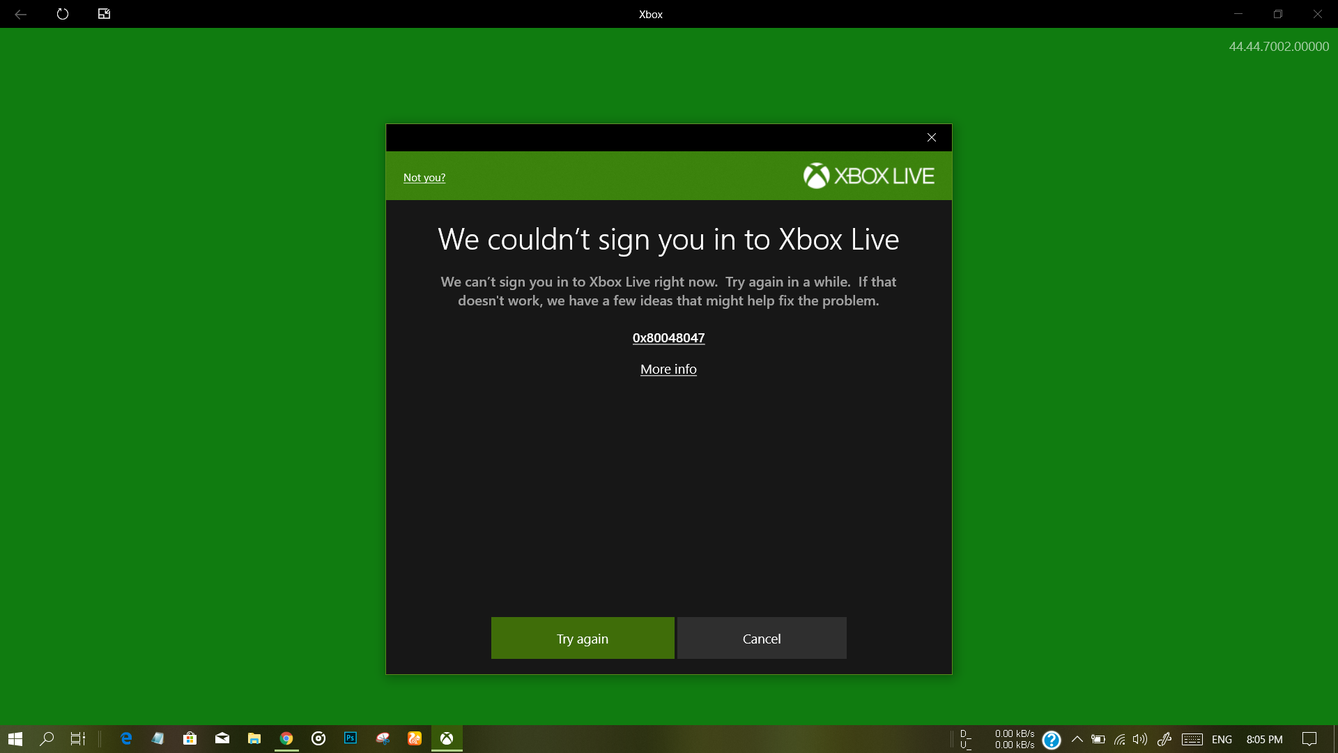 Sign in problem on xbox live. [​IMG]