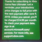 Just received this message from Xbox Live. A bit confused since it says I'll be charged on... [​IMG]