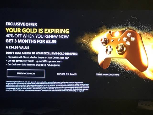 Xbox live gold renewal. [​IMG]