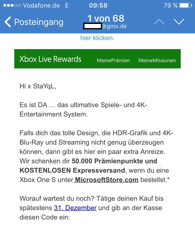 50.000 Rewards for buying a Xbox One S Bundle - MS Support reference 1367578910 [​IMG]