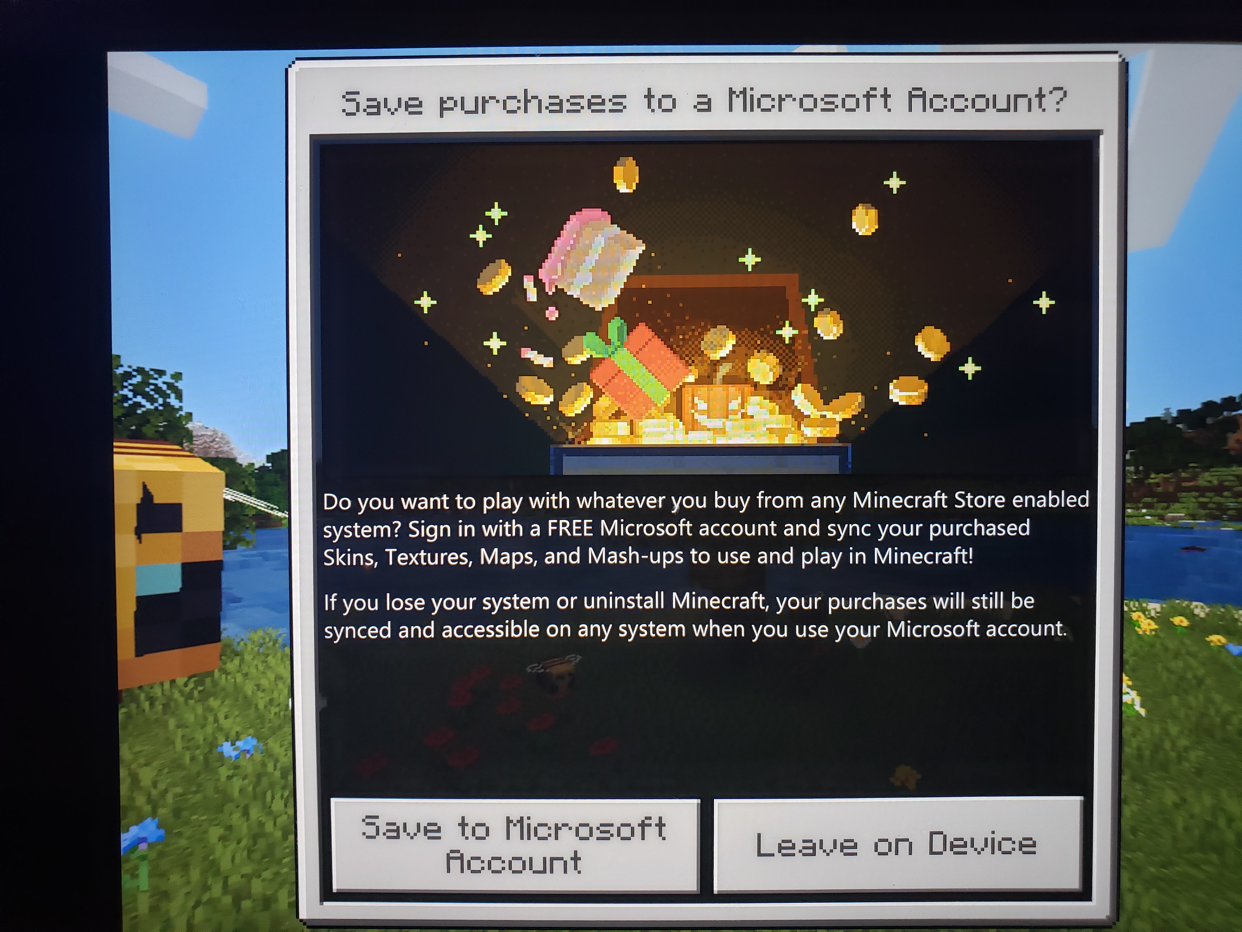Minecraft on iOS not syncing marketplace contents or minecoin to Microsoft account. [​IMG]