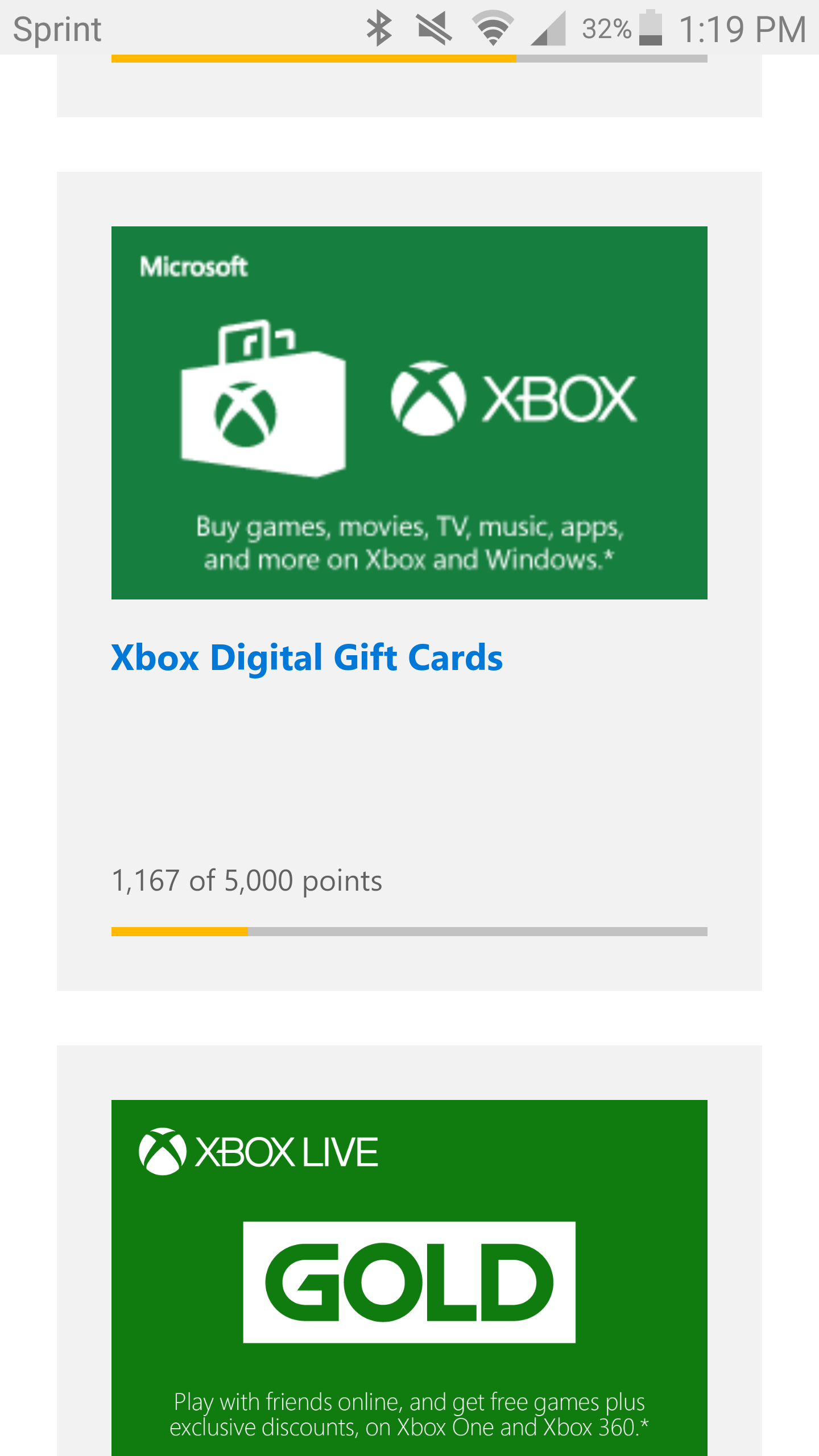 Reward:  Xbox Digital Gift Card not able to REDEEM, please HELP. [​IMG]