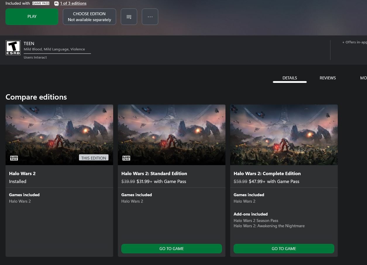 Why am I not able to access the DLC for Halo Wars 2 via my gamepass subscription? [​IMG]