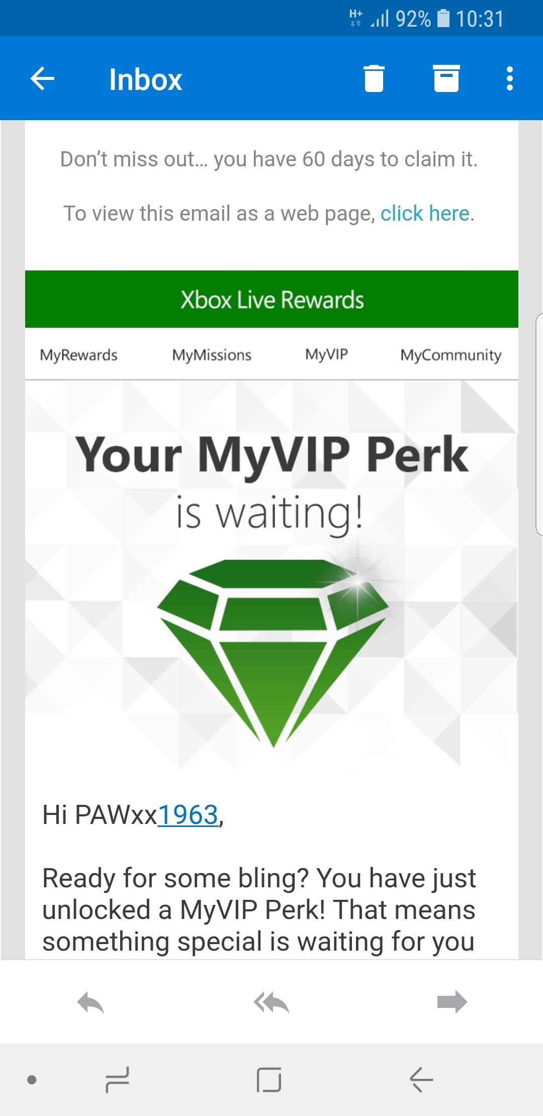 Xbox Rewards "Deposited" [​IMG]