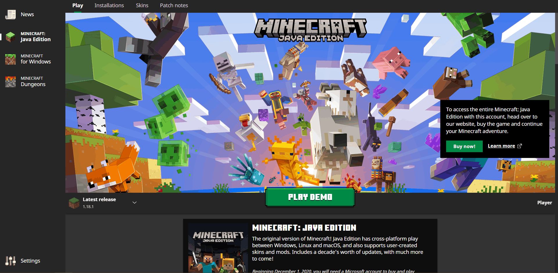 I bought Minecraft Starter Pack from the Microsoft Store but the Minecraft launcher says I... [​IMG]