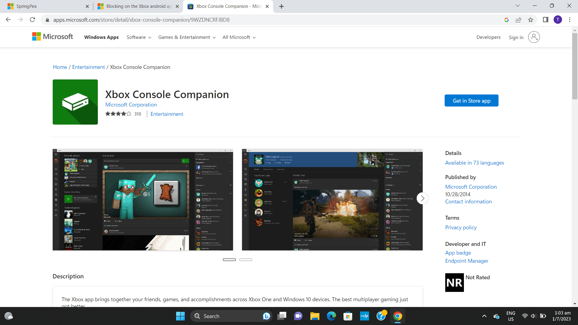 xbox console companion app removed from microsoft store [​IMG]