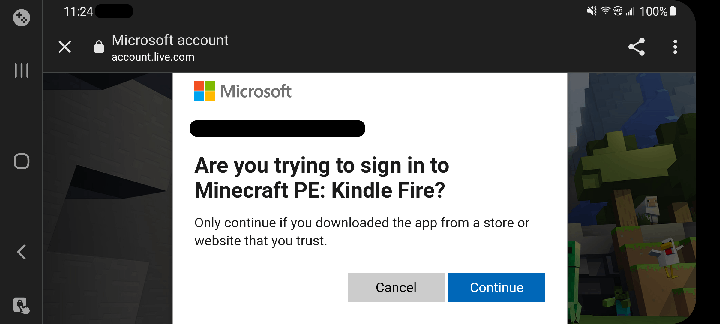 Cannot sign into Minecraft PE on a new device [​IMG]