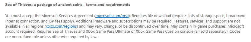 Can I reedem Sea of Thieves ancient coins code from Microsoft Rewards? [​IMG]