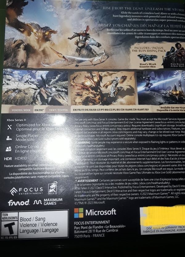 Disc for Atlas Fallen on Xbox Series X, when install it, then update it, then put disc back... [​IMG]
