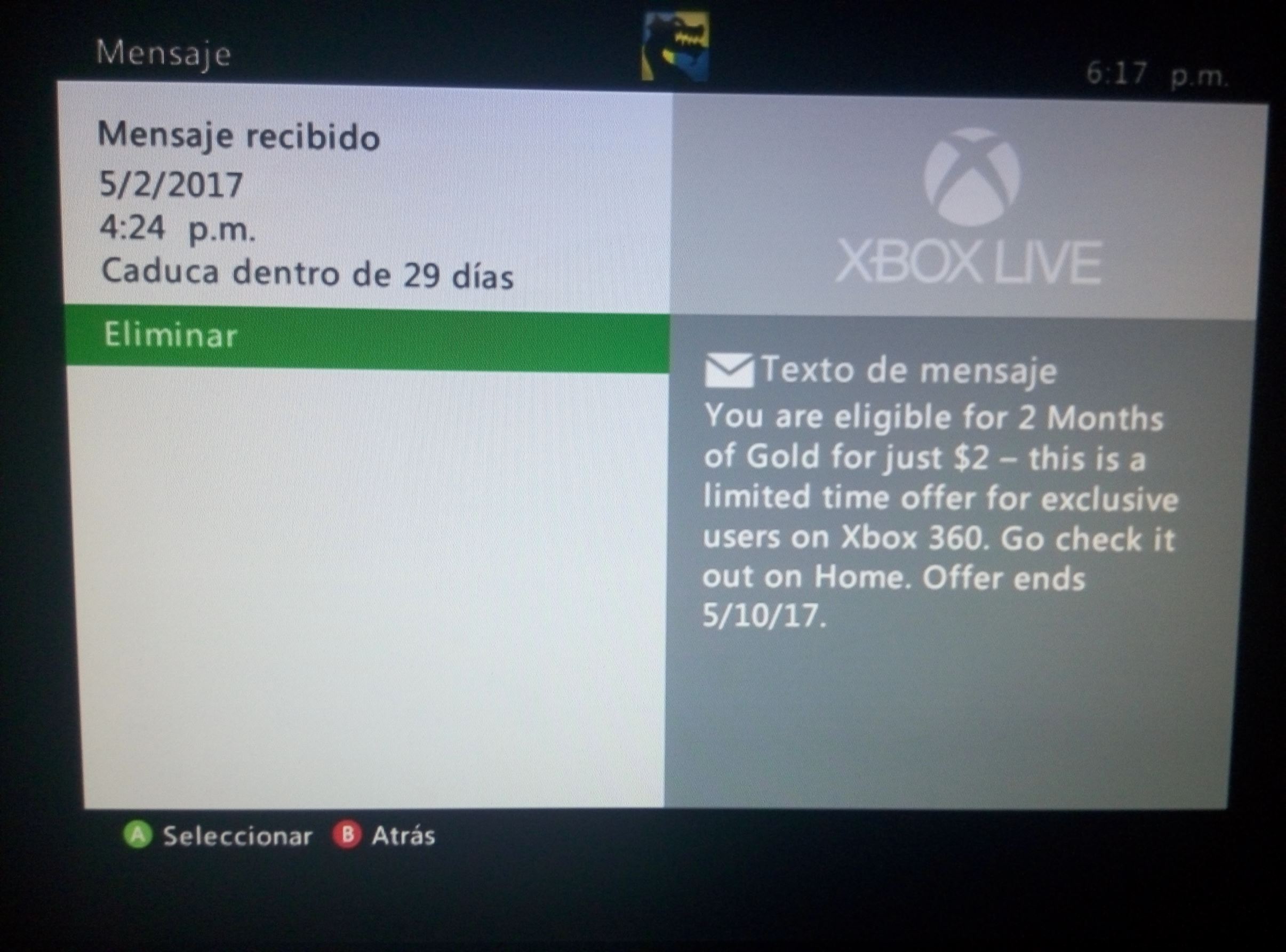 Elegible for 2 months of gold for 2 dollars [​IMG]