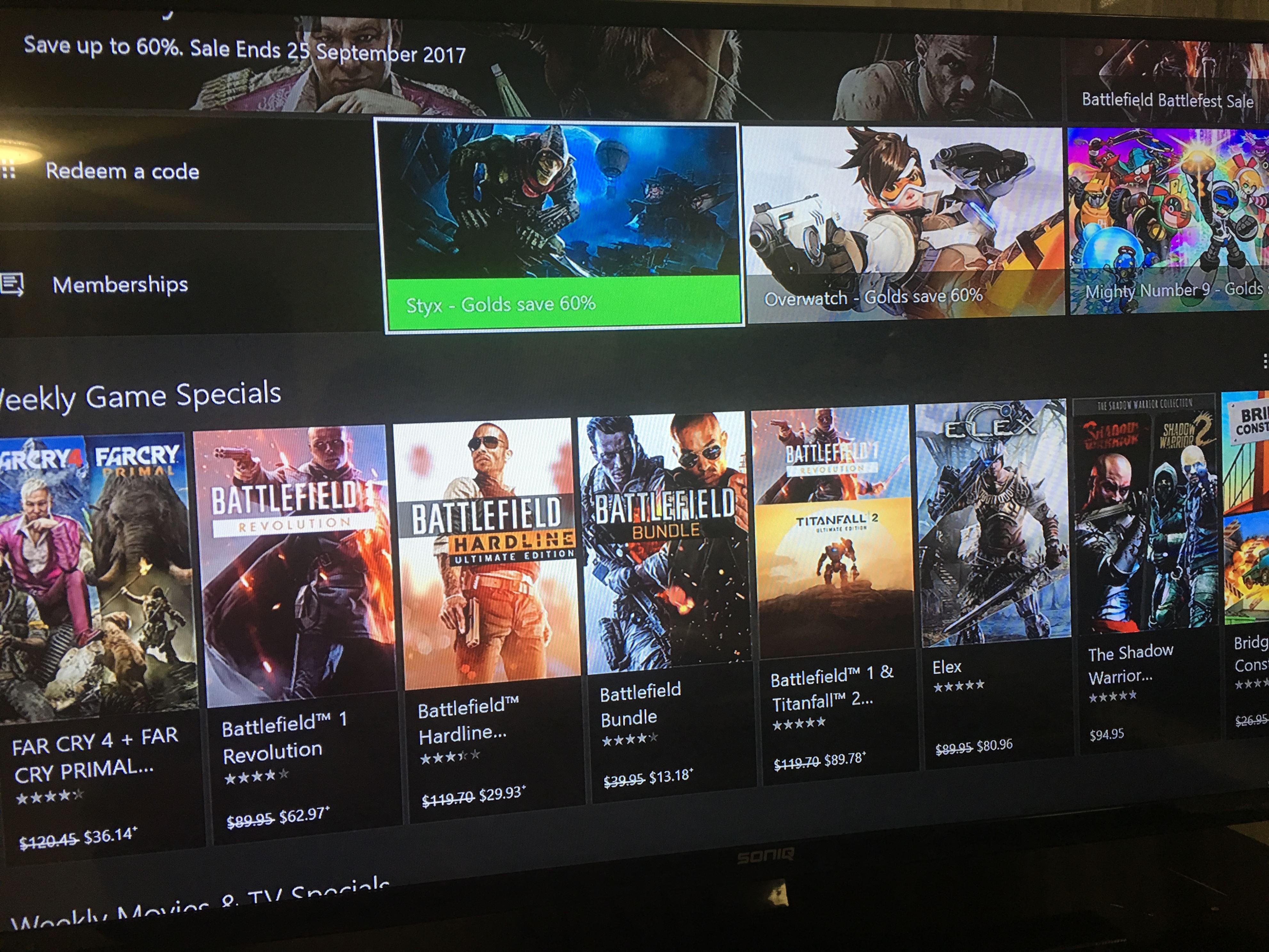 Overwatch was shown as 60% off on the Xbox one store but they won’t honour it. [​IMG]