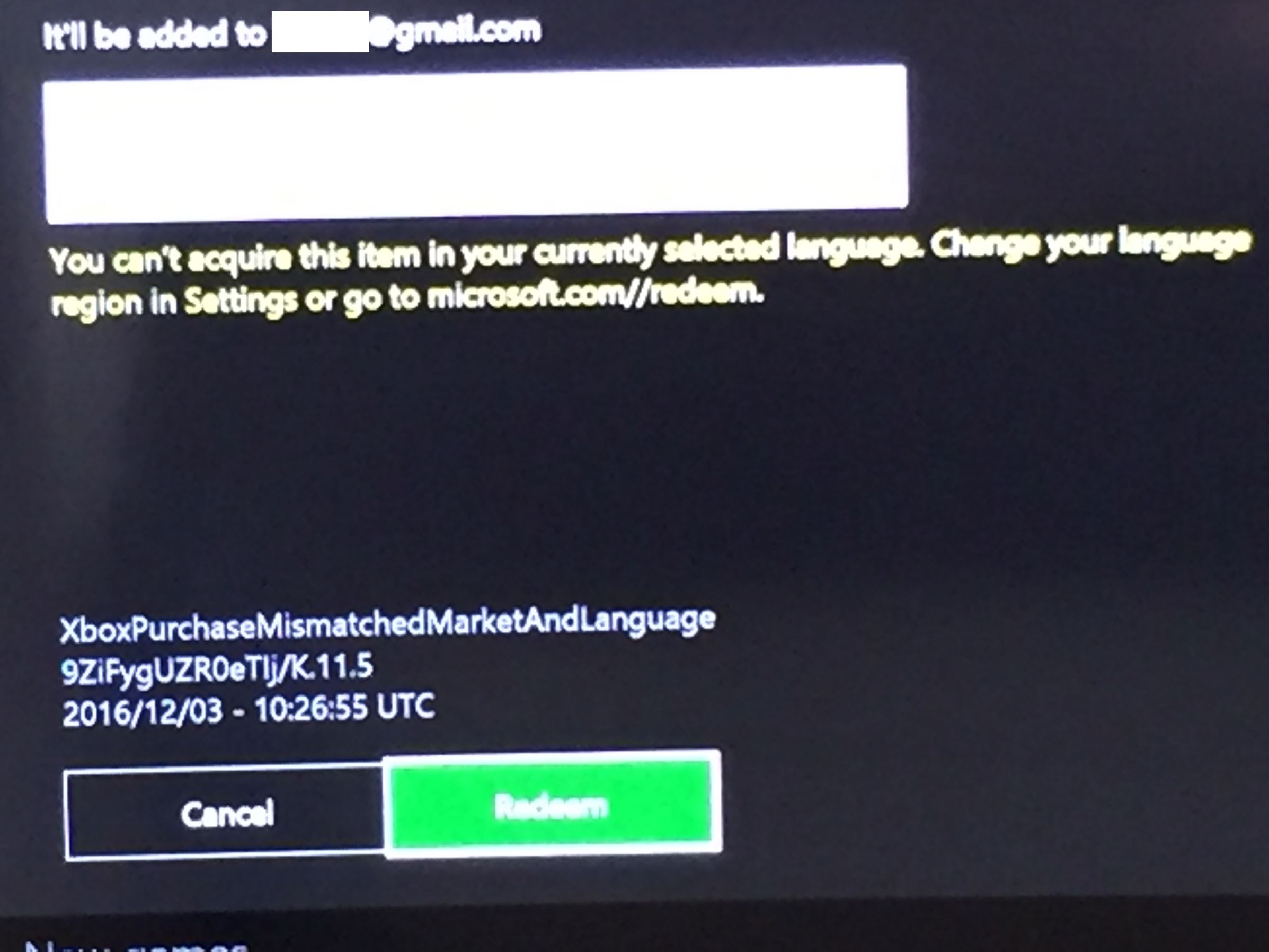 Cannot redeem GOW codes from GOW4 [​IMG]