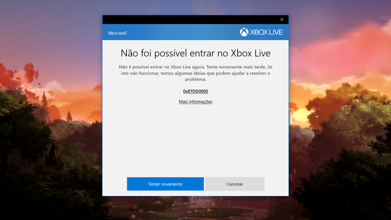 Não consigo conectar minha conta Xbox Live aos jogos que baixei[Translation-I can't connect... [​IMG]