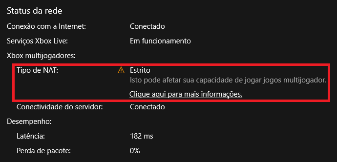 Tipo de NAT estrito no app Xbox do Windows 10   [Edit - Translation] - Strict NAT Type in the ... [​IMG]