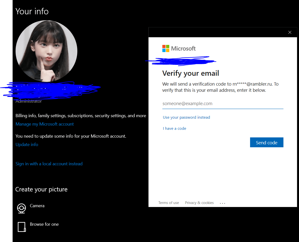 Why can I not sign in my account from the settings as it is asking me to verify another email. [​IMG]